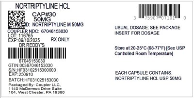 75907-071-01 NORTRIPTYLINE HCL 50MG_67046-1530-30.jpg label - 75907 071 01 NORTRIPTYLINE HCL 50MG 67046 1530 30